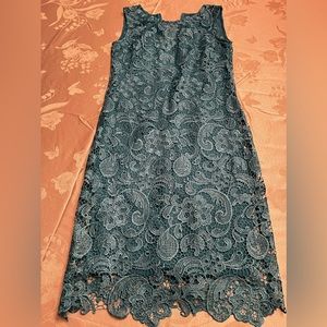 Fanny Turquoise Sleeveless Lace Dress size M